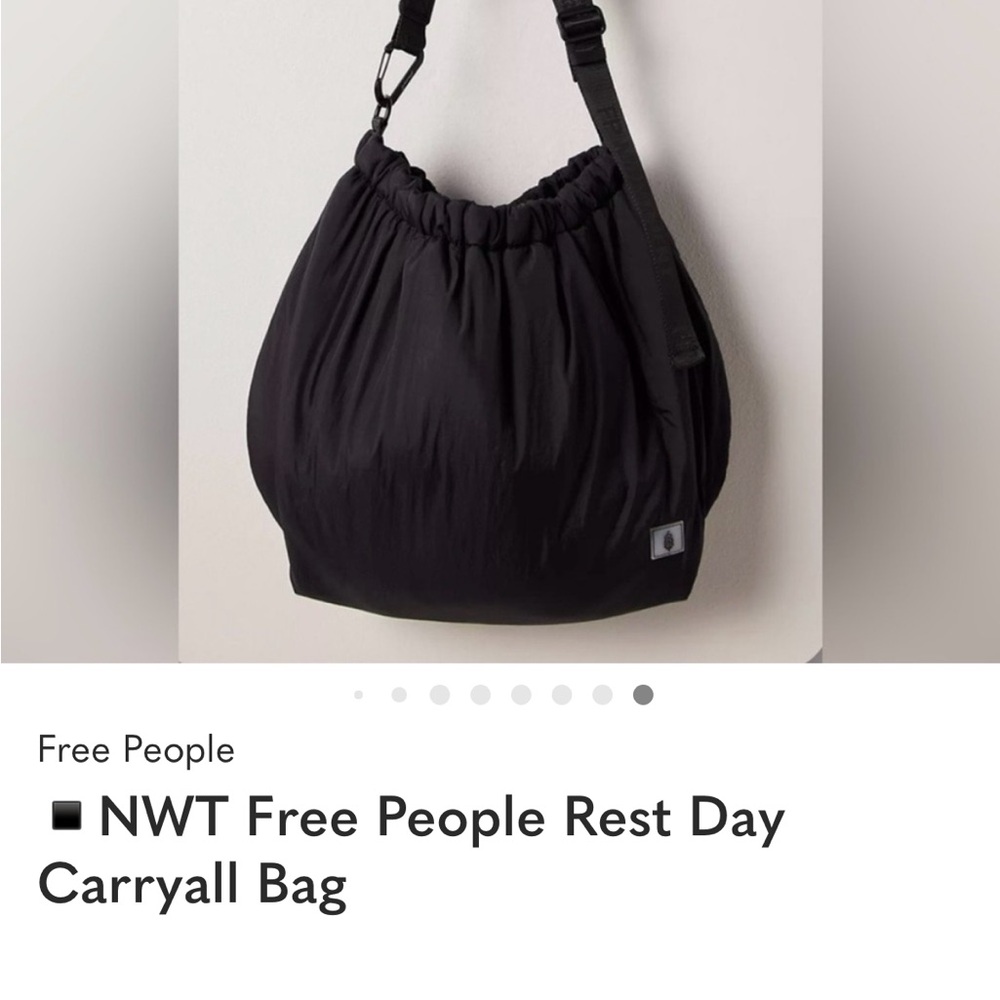 Free People Black Rest Day Shoulder Bag NWT